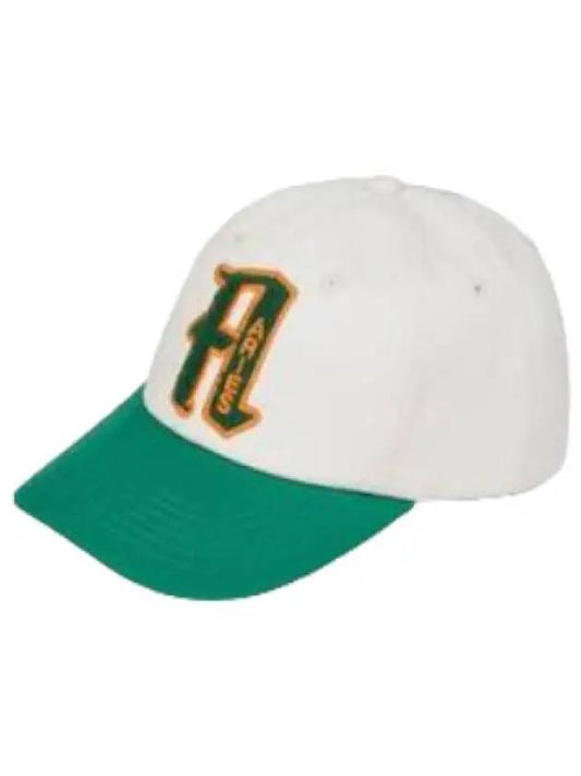 Aries Varsity Cap Off White Green Hat - ARIES - BALAAN 1