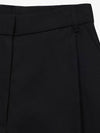 Wool Win Tuck Wide Slacks Black - NOIRER FOR WOMEN - BALAAN 5