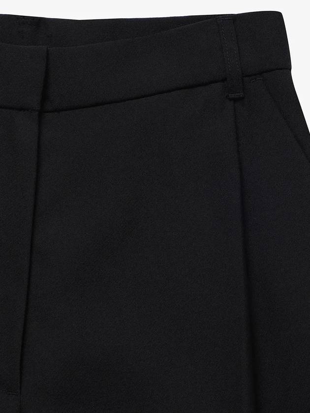 Wool Win Tuck Wide Slacks Black - NOIRER FOR WOMEN - BALAAN 5