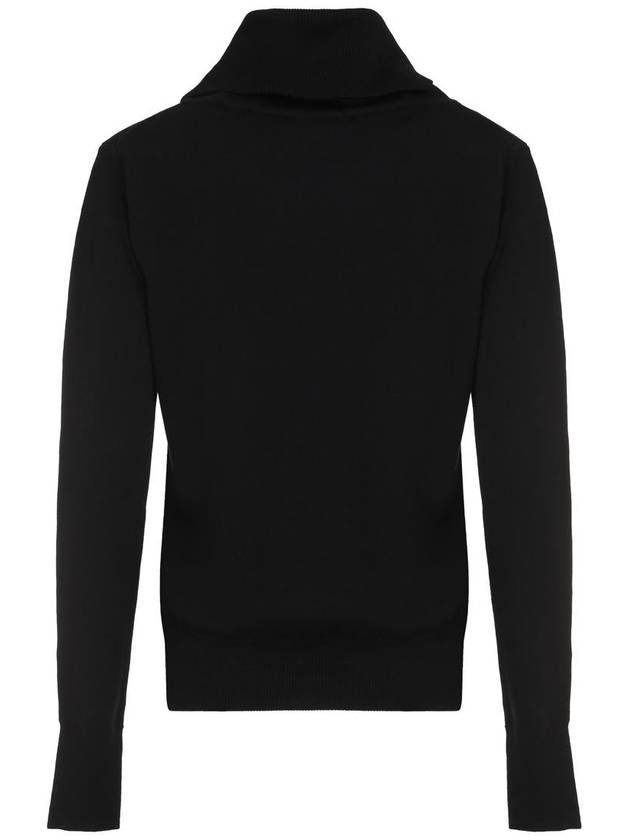 Bea ORB Embroidered Logo Turtleneck Black - VIVIENNE WESTWOOD - BALAAN 3