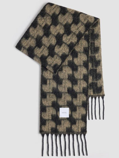 Logo Patch Alpaca Scarf Black - PATOU - BALAAN 2