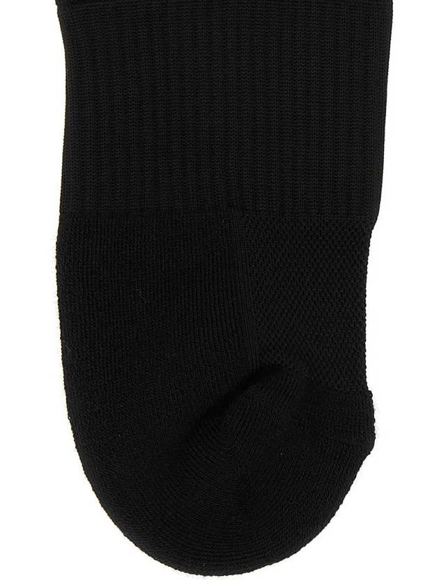 Men's 4 Bar Three Stripe Tab Mid Socks Black - THOM BROWNE - BALAAN 3