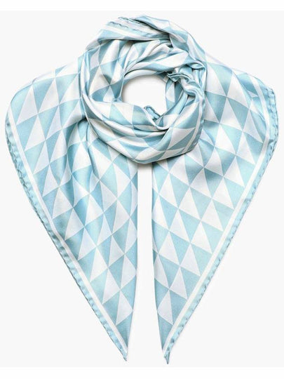 Triangle Print Scarf Sky Blue - PRADA - BALAAN 2