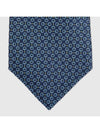 Horsebit Jacquard Silk Tie Blue - GUCCI - BALAAN 3