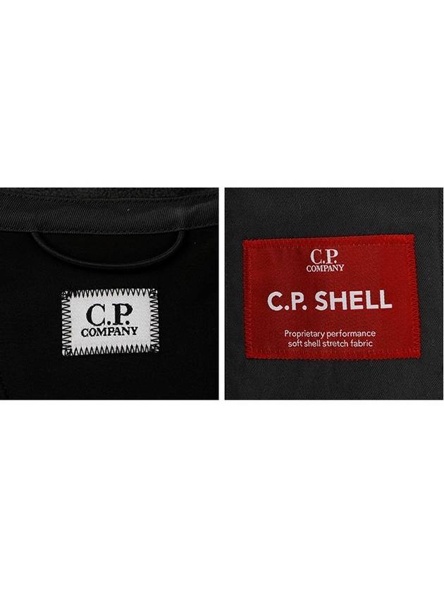 Shell Lens Hooded Jacket Black - CP COMPANY - BALAAN 9