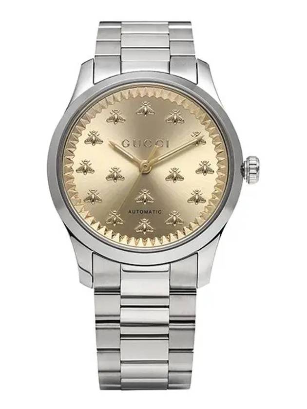 Bee Automatic Champagne Dial Metal Watch Silver - GUCCI - BALAAN 1