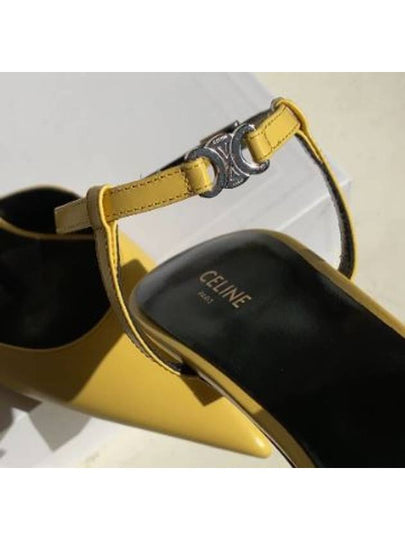 Women's Logo Slingback Heel Yellow - CELINE - BALAAN 2