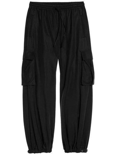 Washed Twill Cargo Track Pants Black - Y-3 - BALAAN 2