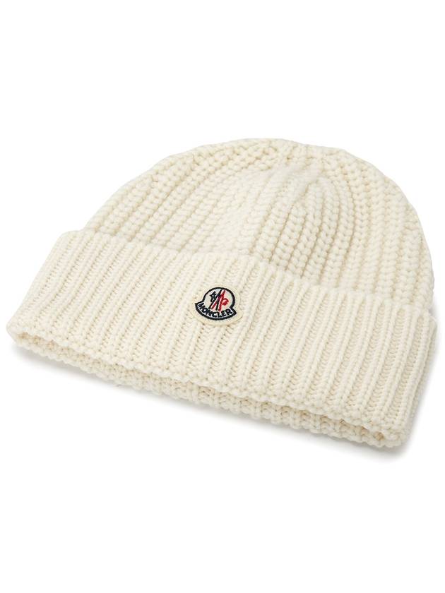 Wool Beanie White - MONCLER - BALAAN 4