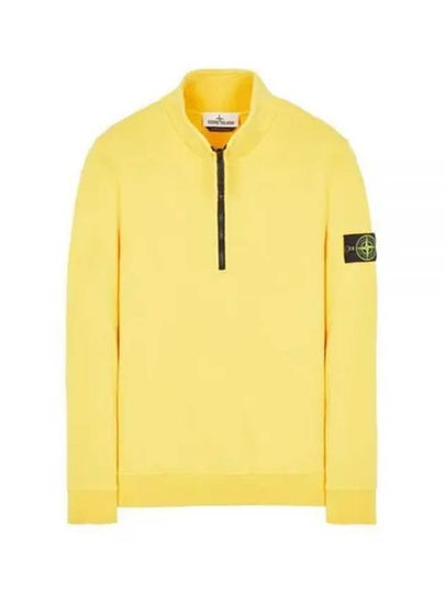 Wappen Patch Half Zip Up Sweatshirt Yellow - STONE ISLAND - BALAAN 2