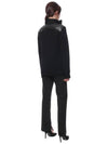 Padded Wool Cardigan Black - MONCLER - BALAAN 7