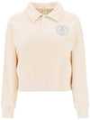 Lion Crest Cotton Polo Shirt Cream - SPORTY & RICH - BALAAN 1