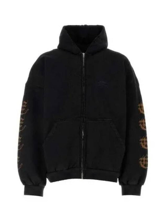 Heavy Metal Oversized Zip-Up Hoodie Black - BALENCIAGA - BALAAN 2