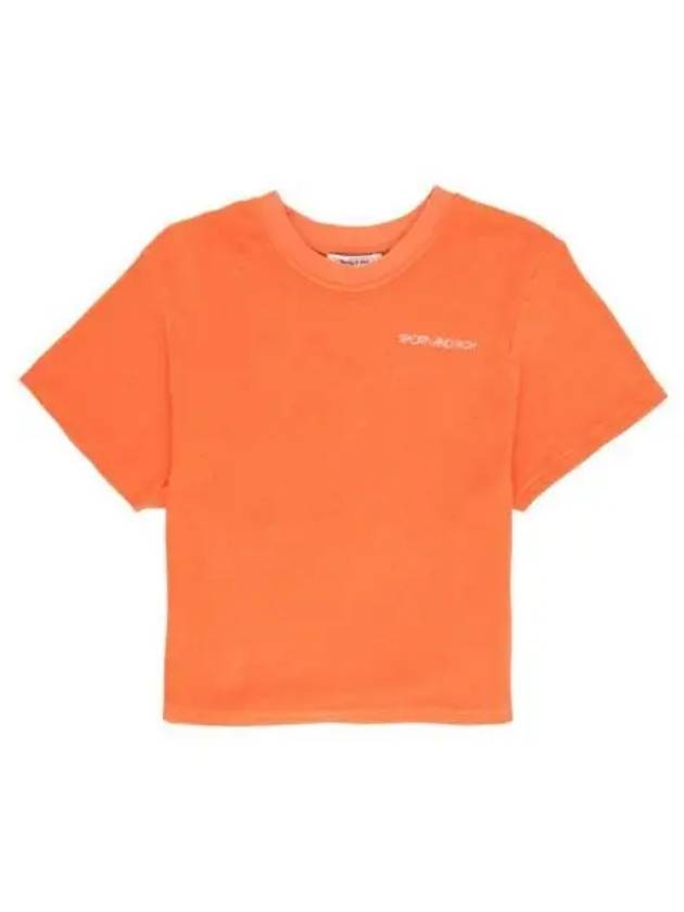 Embroidered Logo Short Sleeve T-Shirt Orange - SPORTY & RICH - BALAAN 2