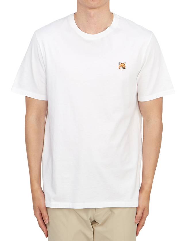 Fox Head Patch Classic Short Sleeve T-Shirt White - MAISON KITSUNE - BALAAN 2