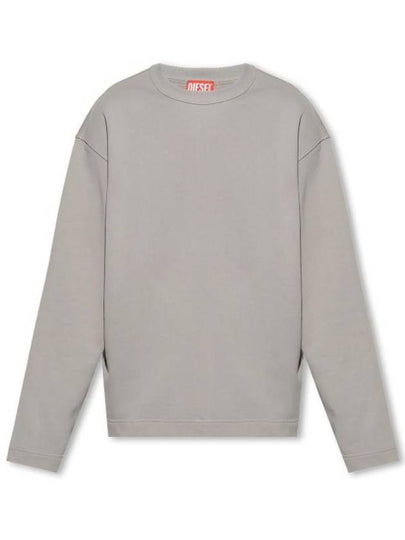 S Macsis Od Oval D Oversized Cotton Sweatshirt Grey - DIESEL - BALAAN 2