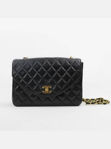 1st Division Gold CC Logo Lambskin Matrasse Round Classic Bag Flap Chain Shoulder 2JCHB1869 - CHANEL - BALAAN 1