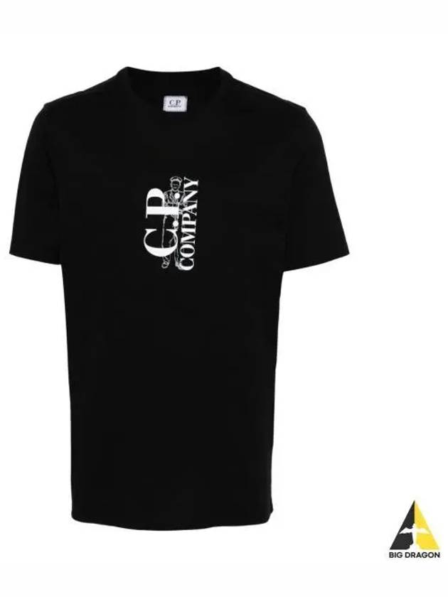 30/1 Jersey British Sailor Short Sleeve T-Shirt Black - CP COMPANY - BALAAN 2