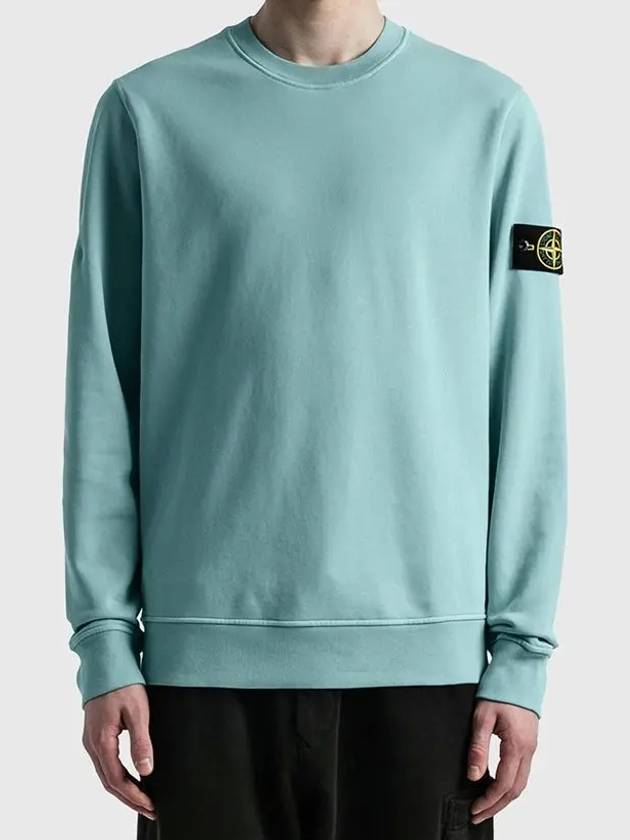 Stone Island Compass Waffen Lightweight Sweatshirt Sweatshirt Aqua - STONE ISLAND - BALAAN 3