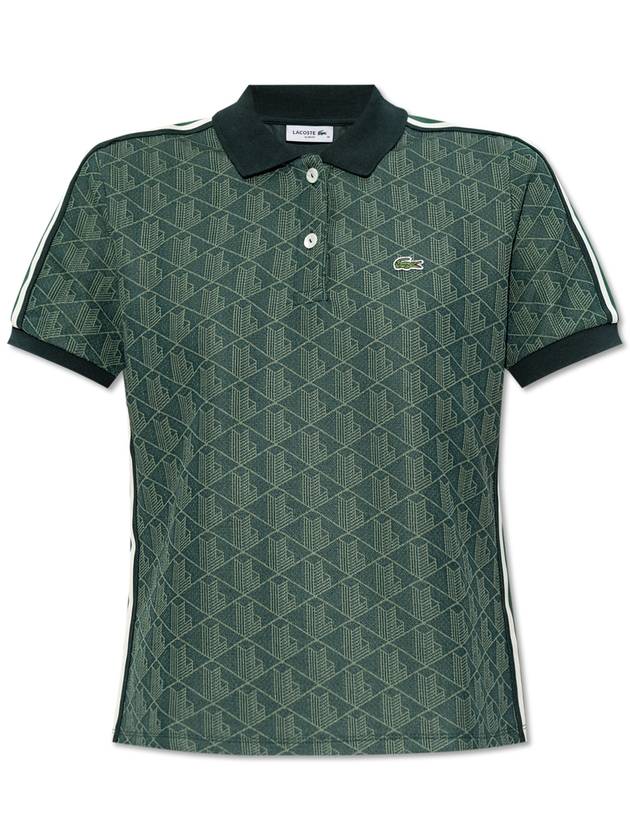 Lacoste Polo With Monogram, Women's, Green - LACOSTE - BALAAN 1