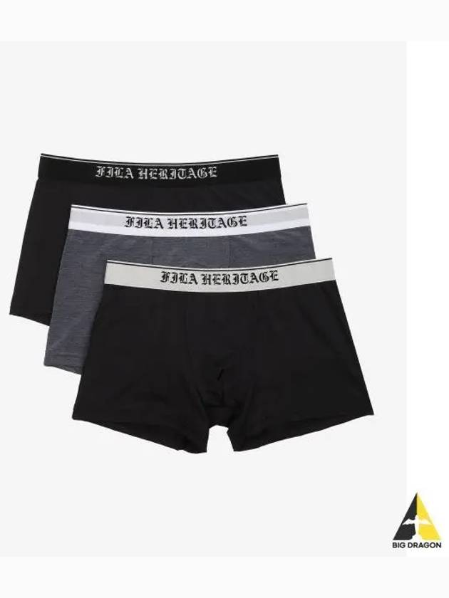 UNDERWEAR Old English Draw 3 Pack FI4DRG1107MBLK - FILA - BALAAN 1