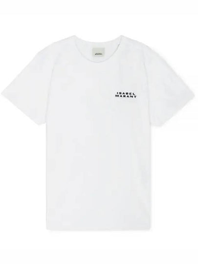 Vidal Logo Short Sleeve T Shirt White - ISABEL MARANT - BALAAN 2