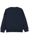 Kids Organic Cotton Fleece Sweatshirt Navy - STONE ISLAND - BALAAN 3