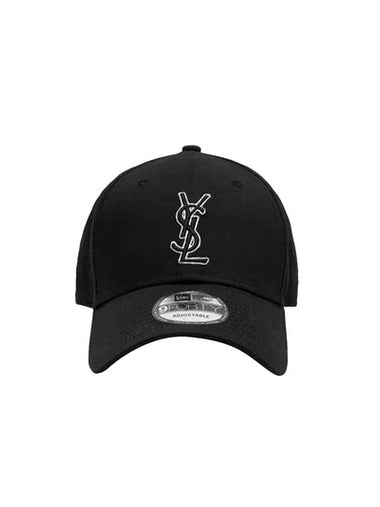 Cassandre Canvas Ball Cap Black - SAINT LAURENT - BALAAN 1