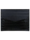 Crocodile Style Leather Card Wallet Black - GIVENCHY - BALAAN 5