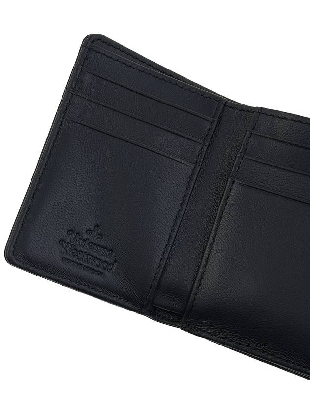 Small Frame Leather Half Wallet Black - VIVIENNE WESTWOOD - BALAAN 10