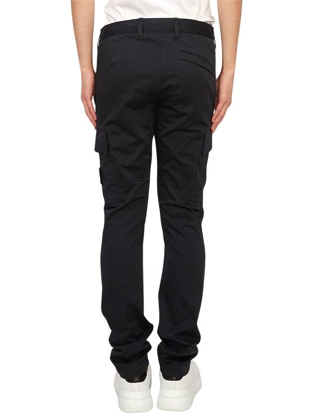 Logo Patch Cargo Straight Pants Navy - STONE ISLAND - BALAAN 5