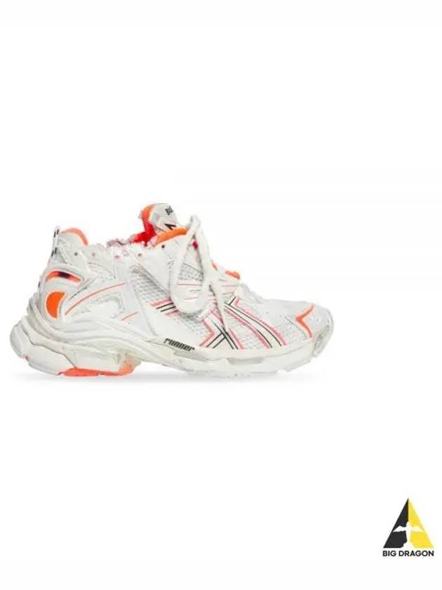 Runner Low-Top Sneakers White Orange - BALENCIAGA - BALAAN 2