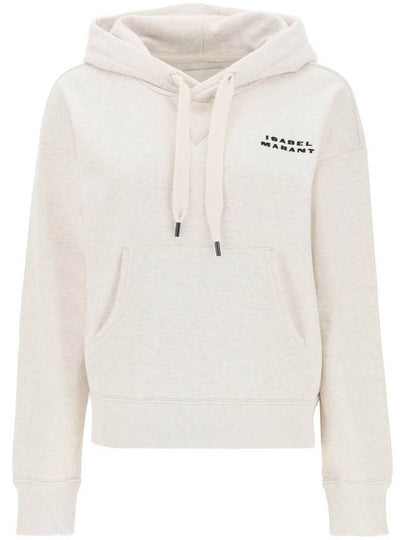 Sylla Embroidered Logo Oversized Hoodie Ecru - ISABEL MARANT - BALAAN 2