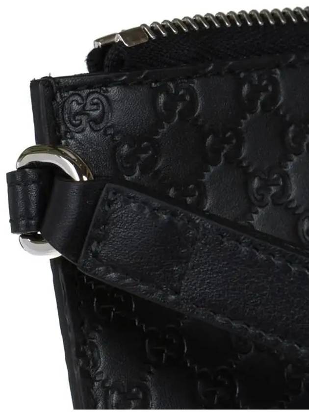 GG Micro Ssima Strap Clutch Bag Black - GUCCI - BALAAN 8