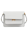 Saffiano Trunk Medium Shoulder Bag Light Grey - MARNI - BALAAN 1