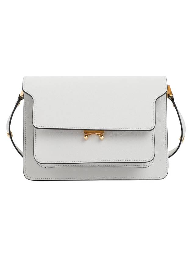 Saffiano Trunk Medium Shoulder Bag Light Grey - MARNI - BALAAN 1