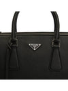 Triangle Logo Saffiano Leather Brief Case Black - PRADA - BALAAN 9