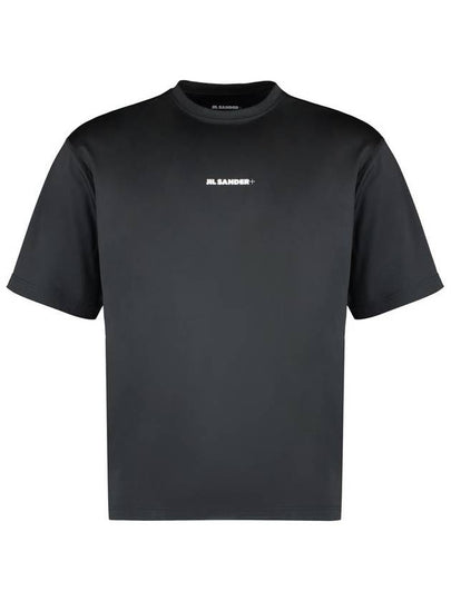 Logo Print Short Sleeve T-Shirt Black - JIL SANDER - BALAAN 2