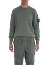 Crewneck Soft Cotton Knit Top Dark Green - STONE ISLAND - BALAAN 4