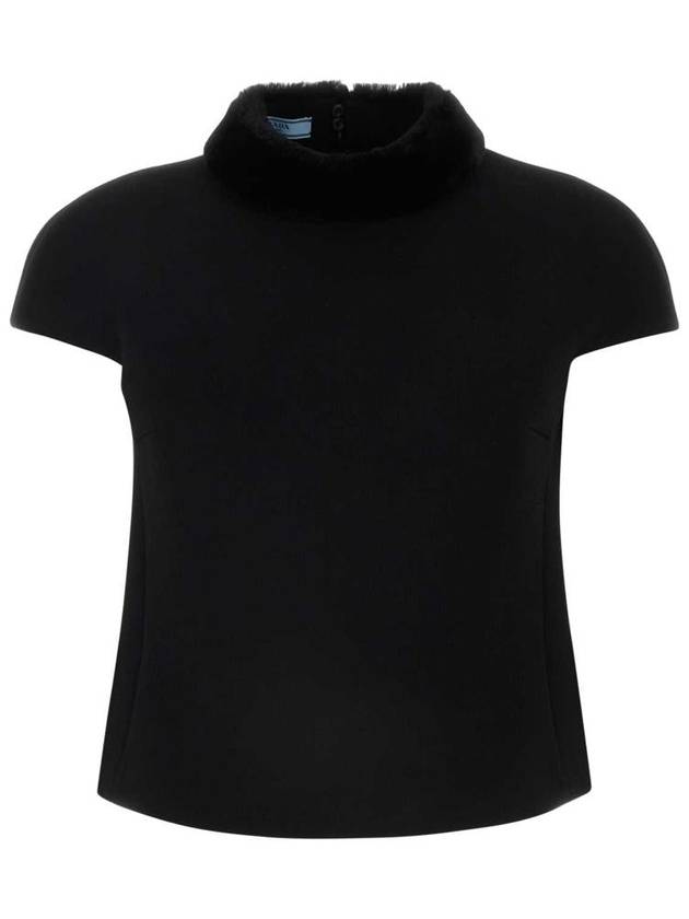 Wool short sleeve t shirt black - PRADA - BALAAN 2