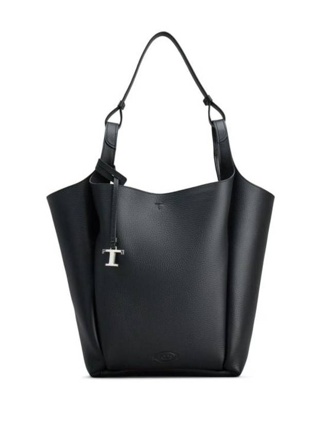 Leather Medium Bucket Bag Black - TOD'S - BALAAN 1