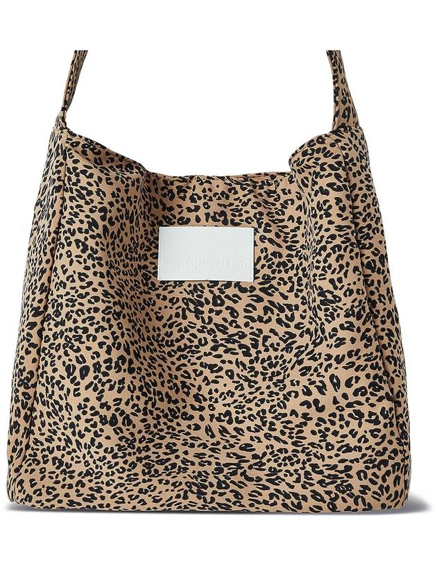 Leopard print in pocket shoulder bag Camel - THE GREEN LAB - BALAAN 10