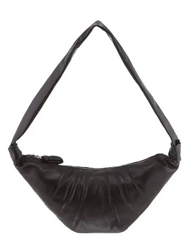 Croissant Medium Soft Nappa Leather Cross Bag Dark Chocolate - LEMAIRE - BALAAN 3