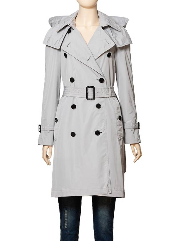 Women's Amberford S23 Sky Blue Trench Raincoat 8067908 1002 - BURBERRY - BALAAN 1