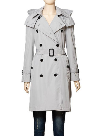 Women's Amberford S23 Sky Blue Trench Raincoat 8067908 1002 - BURBERRY - BALAAN 1