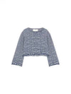 Women s striped pattern bell sleeve knit blue 271802 - EMPORIO ARMANI - BALAAN 1