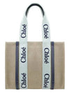 Woody Medium Tote Bag Green Blue - CHLOE - BALAAN 2