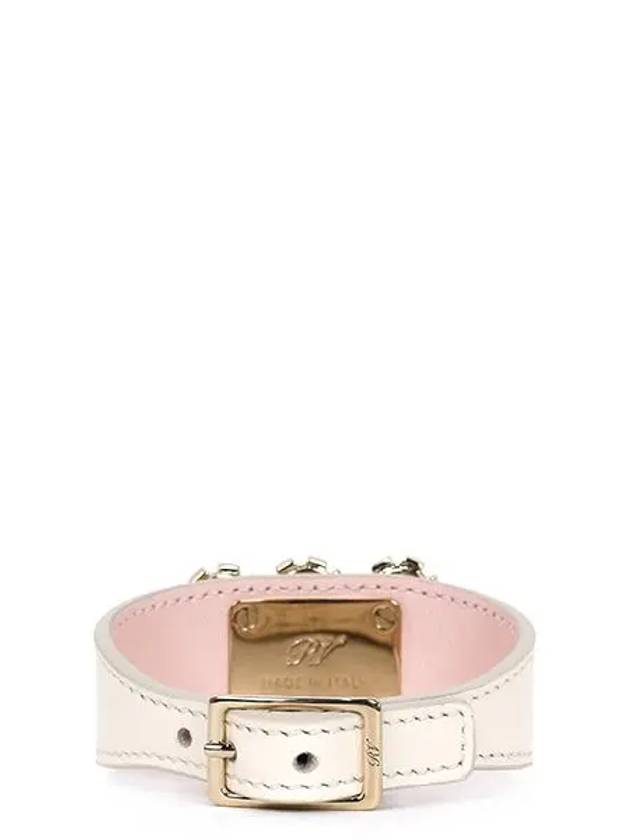 Women's Flower Strass Buckle Bracelet White - ROGER VIVIER - BALAAN 3