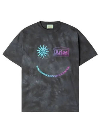 Aries Grunge Happy Dude T Shirt Gray - ARIES - BALAAN 1