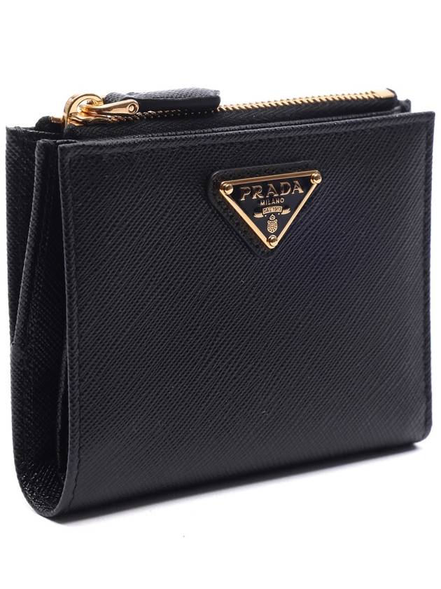 Small Saffiano Half Wallet Black - PRADA - BALAAN 4